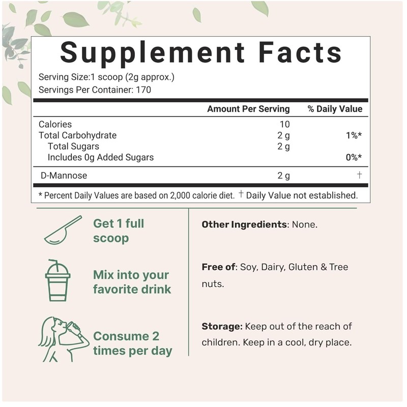 Mannose for Urinary Tract Health