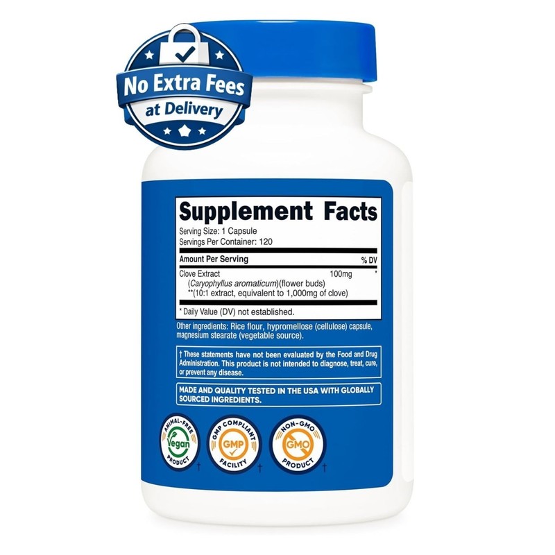 Suplemento de Extracto de Clavo 1000mg | 120 Cápsulas | 120 Porciones gallery