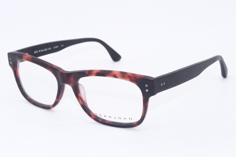SEAN JOHN SJ2060 218 MATTE BLACK ORANGE HAVANA AUTHENTIC FRAMES EYEGLASSES 55-17