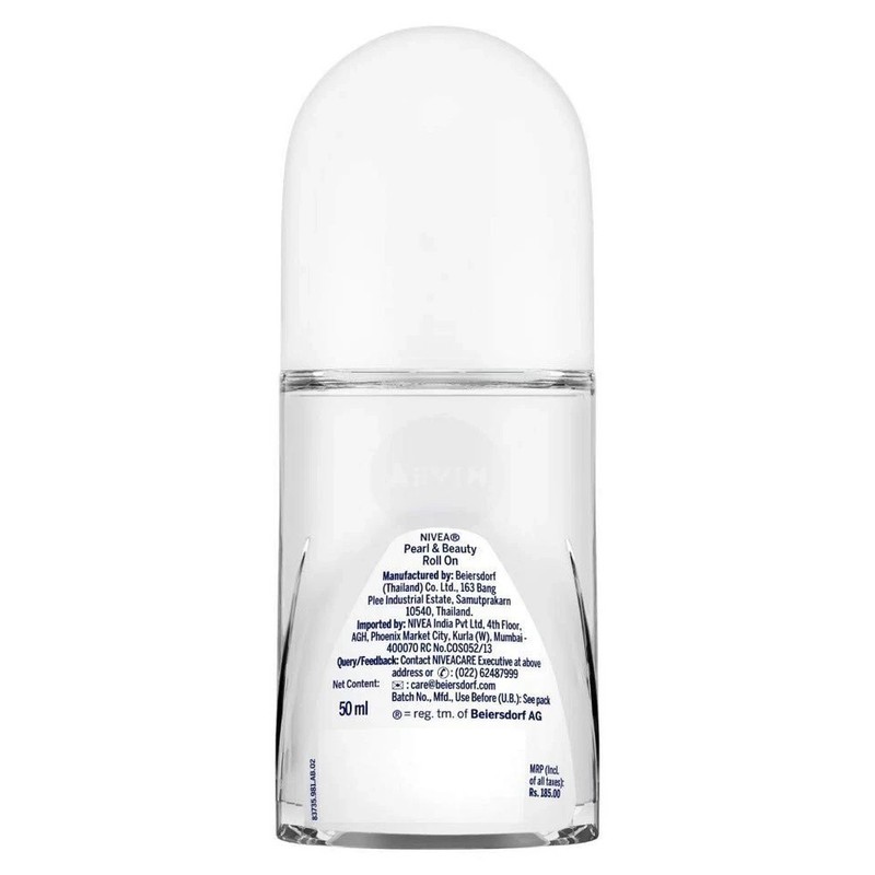 NIVEA Pearl and Beauty 50ml Deo Roll On | With Pearl Extracts & Avocado Oil gallery