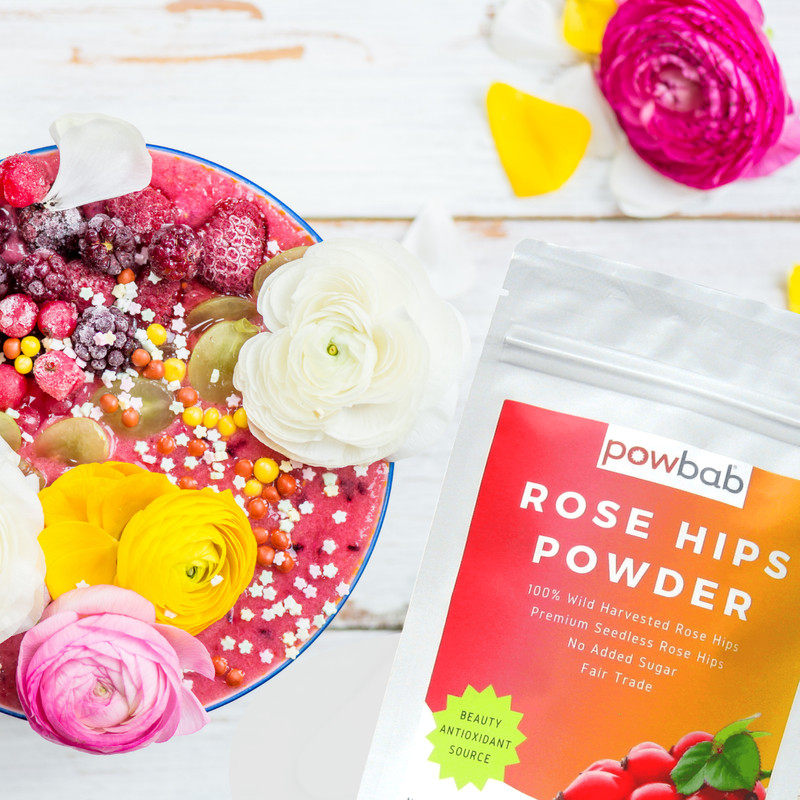 powbab Rose Hips Powder: 100% Organic Rosehip. Premium Rosa Rubiginosa (3.5 oz) gallery