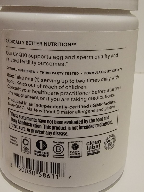 Needed CoQ10 Coenzyme Q10, for Men and Women 200 mg Sealed Bottle 30 Serv gallery