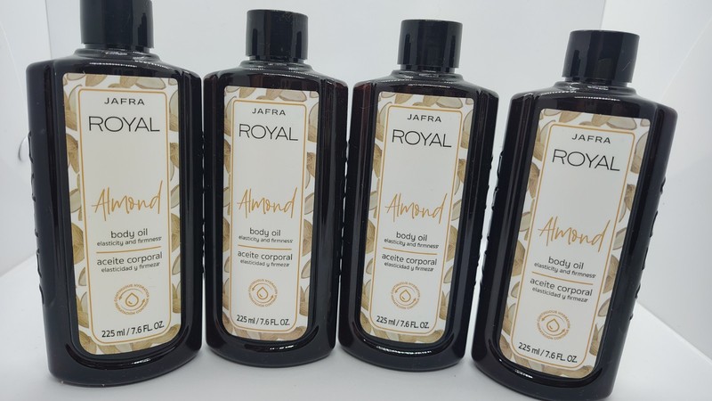 Jafra Royal Almond Body Oil 4 pack total 30.4 FL OZ gallery