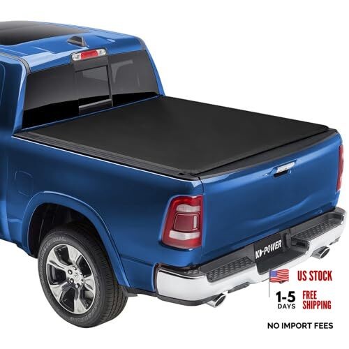 KD-Power Ram 1500 Bed Cover 6.4FT Soft Tri-fold Tonneau Cover for Ram1500 6.4FT