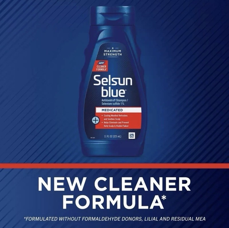 Selsun blue medicated maximum strength dandruff shampoo, 11 fl oz.pack of 2 gallery