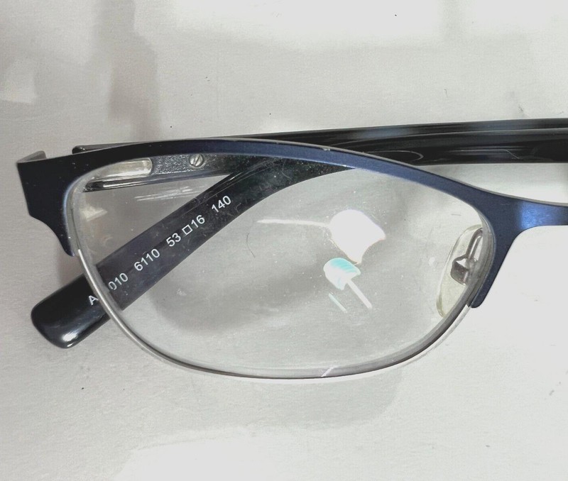 ARMANI EXCHANGE Eyeglasses Frame 53-16-140 Blue/Silver Matte AX1010 6110 gallery