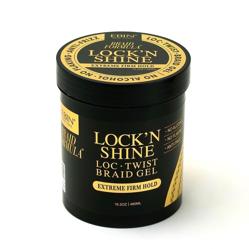Ebin Braid Formula Lock’ N Shine Loc Twist Braid Gel Extreme Firm Hold 16.2oz