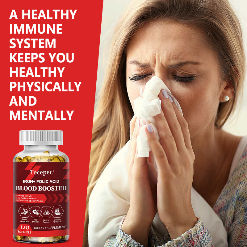 Iron + Folic Acid - Boosts Energy, Haemoglobin and Immunity - Blood Booster gallery