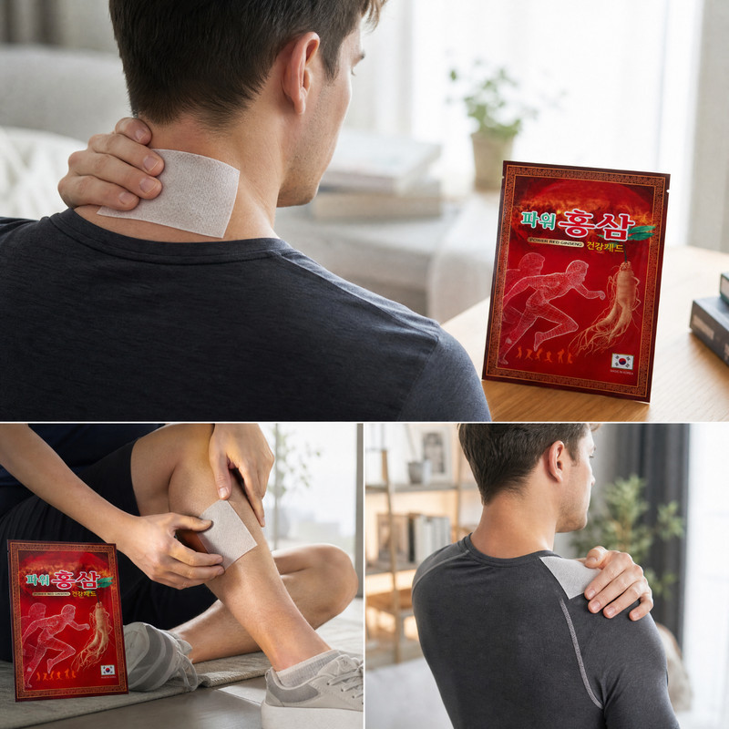 Holistic Body Care Korean Red Ginseng Patch Heat 10pcs ship from korea