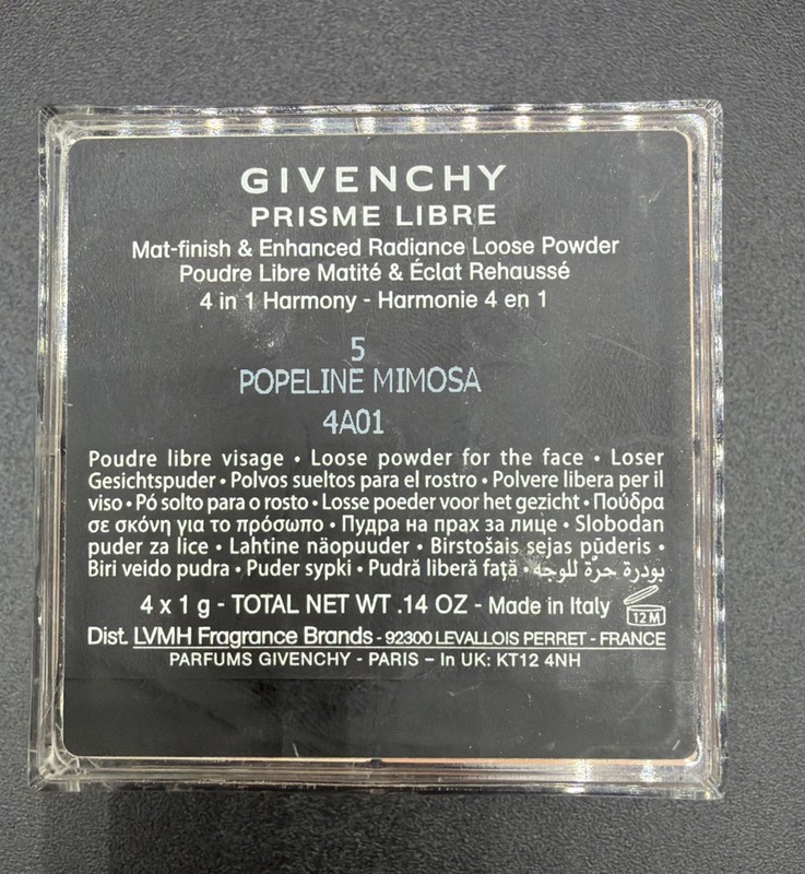 Givenchy Prisme Libre 4 Popeline Mimosa 4x1g Travel Size Sealed Original Formula