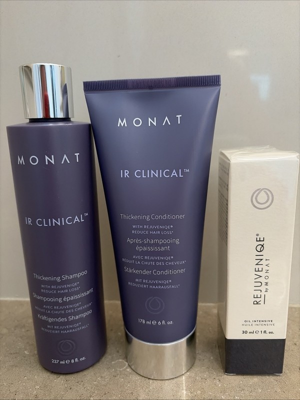 Monat IR Clinical Shampoo Conditioner Set Plus Rejuvenique Intensive Oil NEW