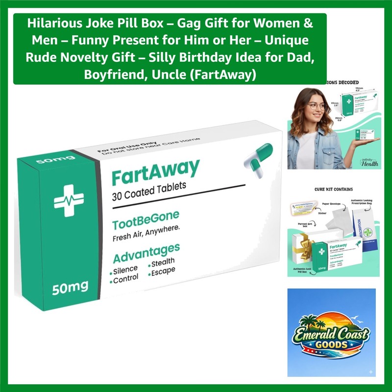 Silly Pill Box Gag Gift – Perfect for Friends, Family, and Co-workers’ Laughter