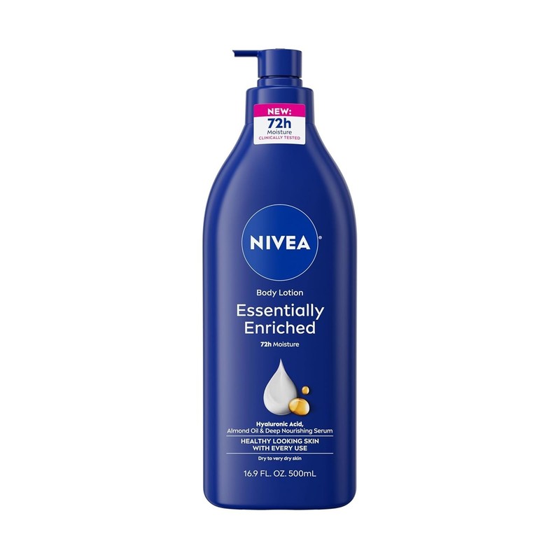 NIVEA Essentially Enriched Body Lotion for Very Dry Skin 16.9 Fl Oz Pump Bottle