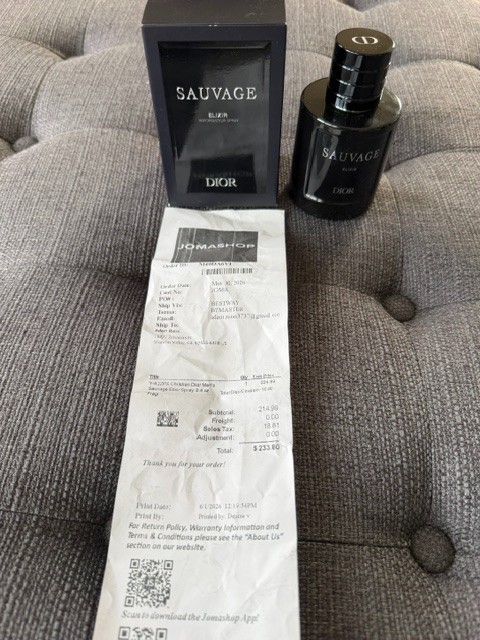Dior Sauvage Elixir 100ml (3.4 oz) – Authentic – With Original Receipt