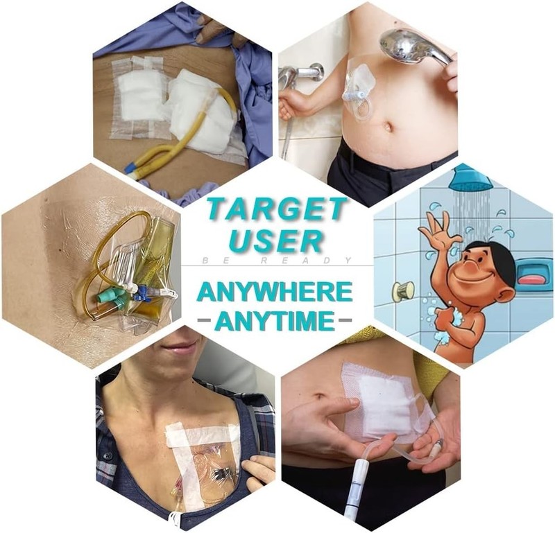 50 Pcs Waterproof Shower Protector Bandage 4x4 inch for Chest Chemo Dialysis Cat gallery