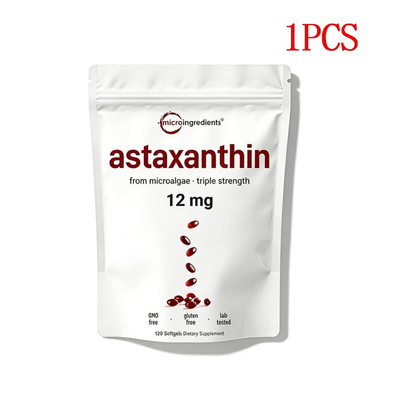 Astaxanthin 120 Softgels 12mg Joint Health- 6,000mg with Oil of Oregano 2Pcs set
