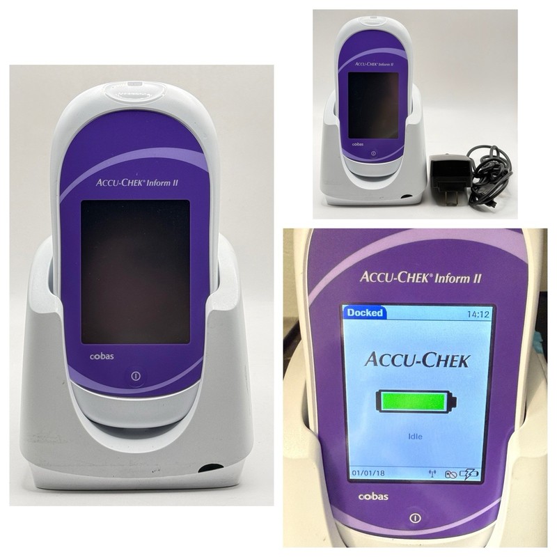 Roche Cobas Accu-Chek Inform II Meter 05060303 w/ Power supply Docking Station