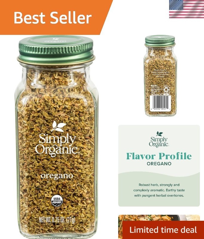 Versatile Organic Oregano, 0.75 oz – Aromatic Addition to Italian Cooking