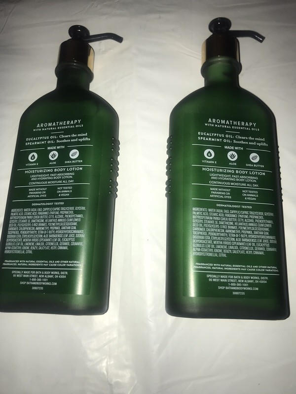 2 Bath and Body Works Aromatherapy EUCALYPTUS SPEARMINT Moisturizing Body Lotion gallery