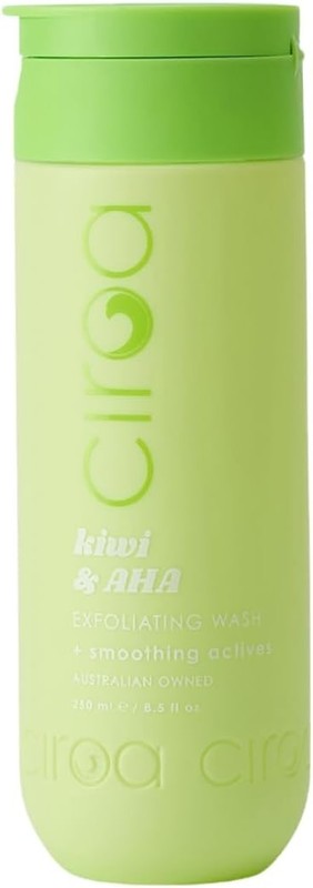 Ciroa Kiwi & AHA Exfoliating Wash + Smoothing Actives 250ml / 8.45 fl oz