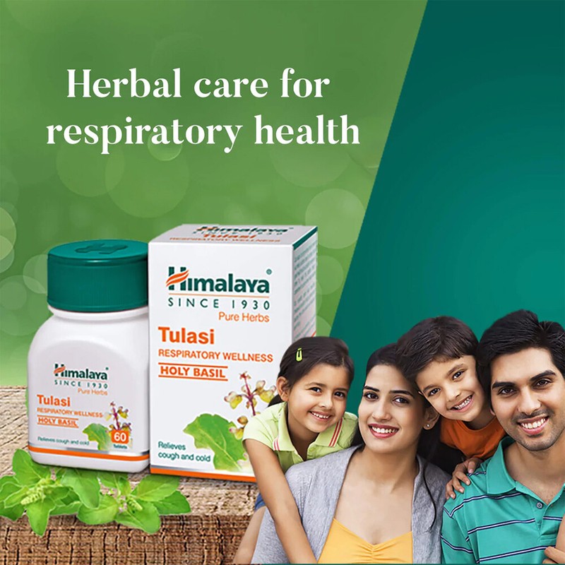 Herbals Tulasi Ayurvedic Relieves Cough Cold Qty 60 Tablets Free/Shipping