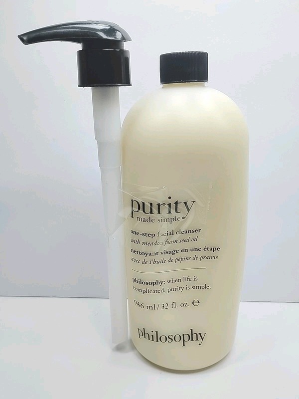 Philosophy Purity Made Simple One Step Facial Cleanser 32 oz 946.4 ml New W/Pump
