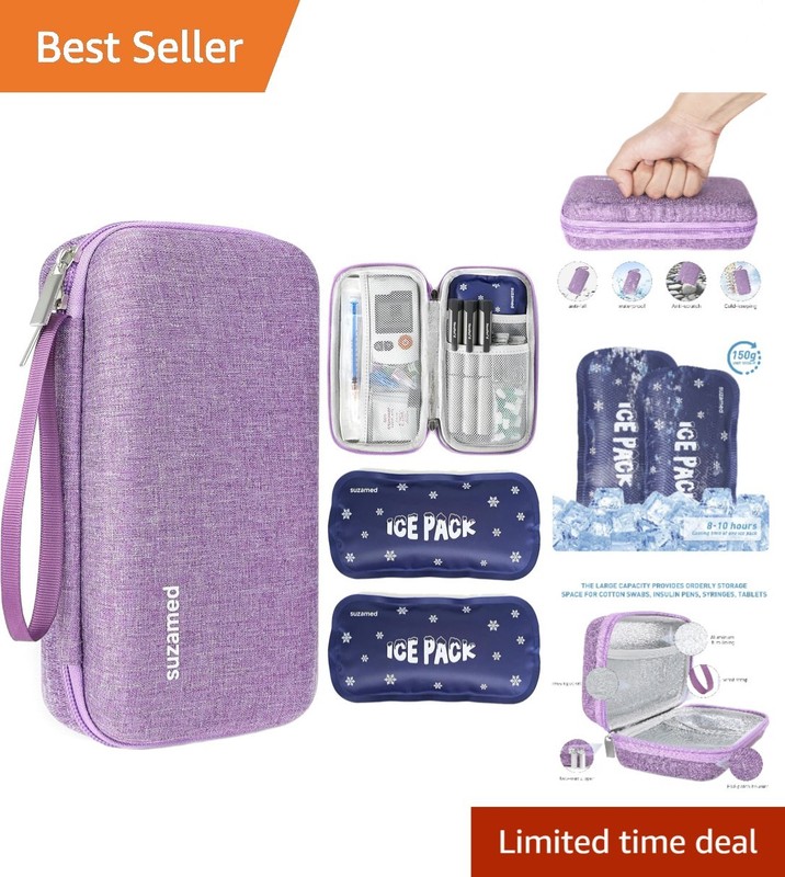 TSA-Approved Insulin Travel Case – Sleek Purple Kit for Secure Diabetes Care