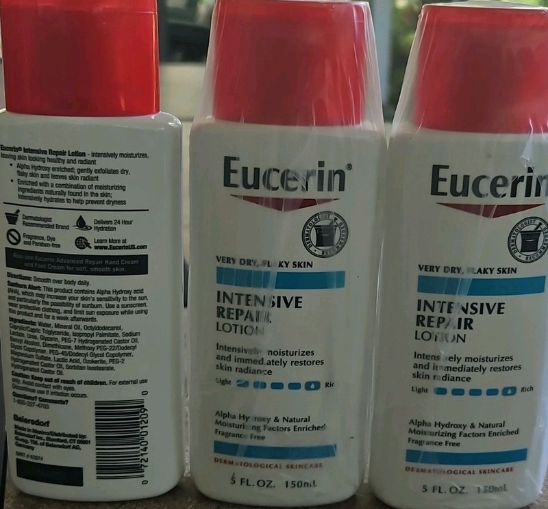 Eucerin Intensive Repair Lotion for Very Dry Skin, Fragrance-Free 5 fl oz Lot 3 gallery