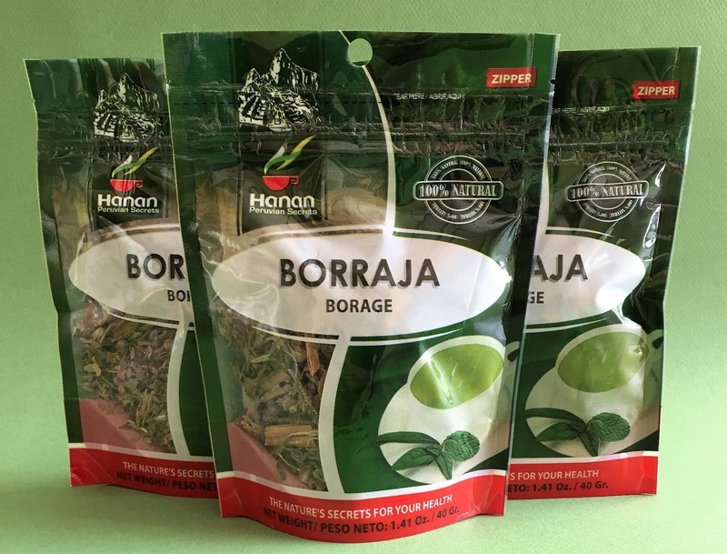 Borraja Hierba (Borage Herbs) 3 Bags (40 grs/Bag)