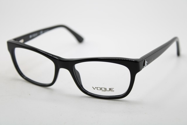 NEW VOGUE VO 2767 W44 POLISHED BLACK AUTHENTIC EYEGLASSES 50-17