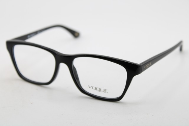 NEW VOGUE VO 2714 W44 POLISHED BLACK AUTHENTIC EYEGLASSES 52-16