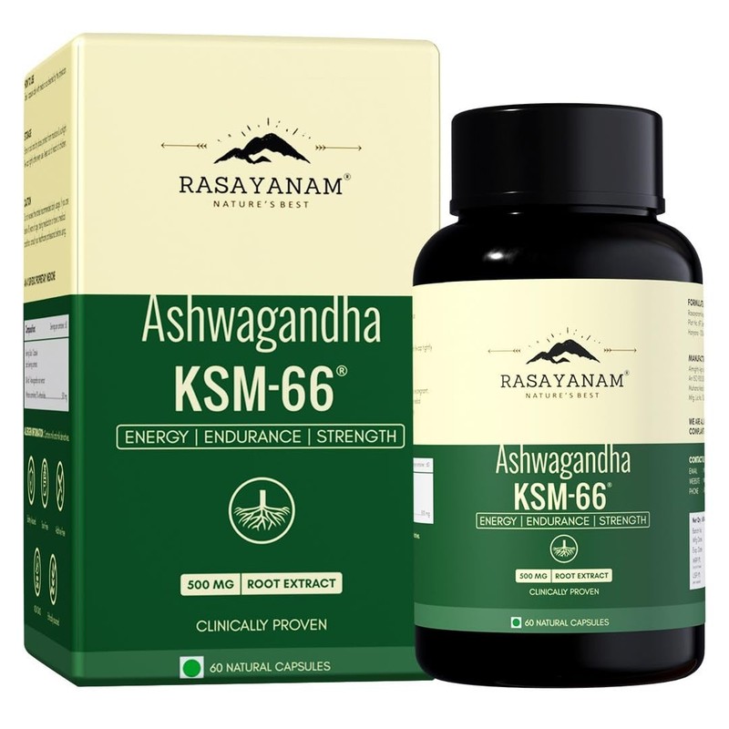 Rasayanam Ashwagandha KSM-66 | Stress Relief & Energy Support – 60 Capsules