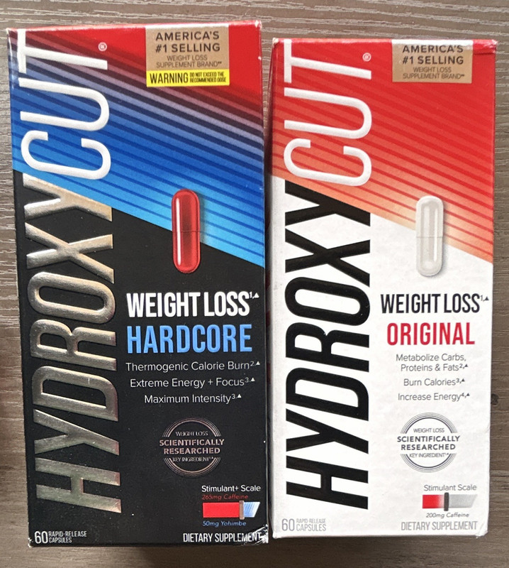 Hydroxycut Weight Loss Supplement Bundle Hardcore + Original Capsules 60 Each