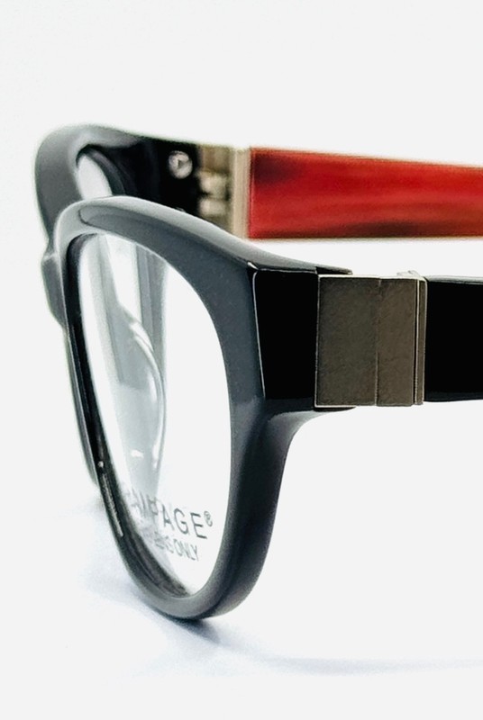 RAMPAGE R 186T BLK Black Red Womens Cat Eye Full Rim Eyeglasses 53-16-135 B:35 gallery