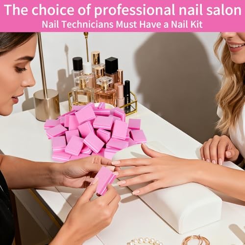 50PCS Mini Nail Buffer Block,Nail File,100/180 Grit Double Sided Sponge gallery