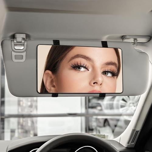 Car Sun Visor Vanity Mirror, Automotive Makeup Sun-Shading Mirror with Black gallery