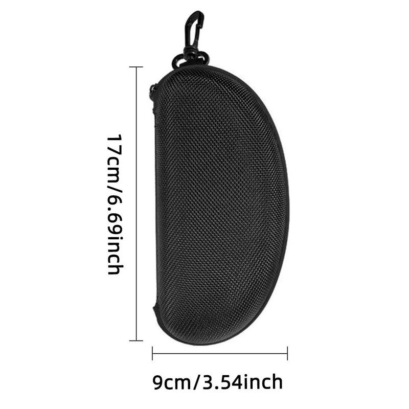 Eye Glasses Case Box Sunglasses Protector Hard Zipper Belt Clip Portable Black gallery