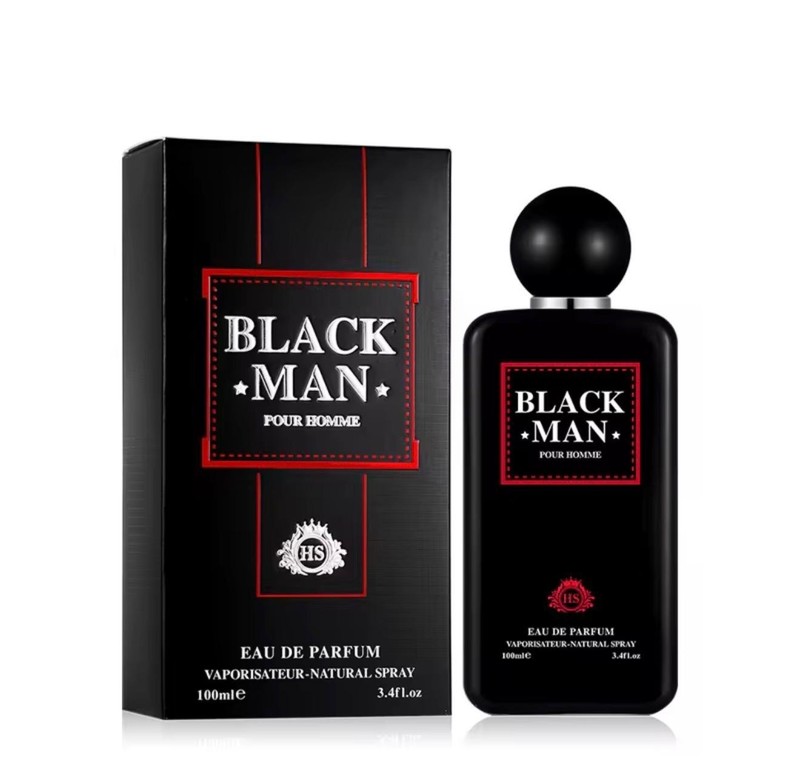 HS Black Man Pour Homme Eau De Parfum 3.4 fl oz 100ml Cologne for Men New