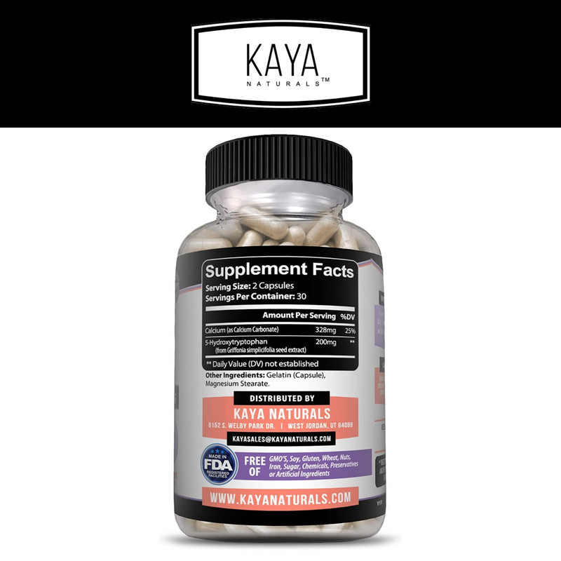 5-HTP 60Ct, Serotonin Support for Sleep and Stress, Supports Weight Loss, 5HTP gallery