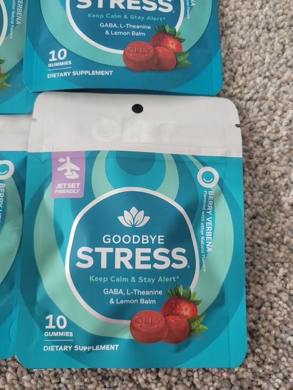 New Lot of 8 ~ OLLY Goodbye Stress & Sleep ~ 10 Gummies each pack ~ gallery