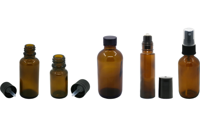 Plantlife Empty Amber Glass Bottle 5 Pack: Perfect For DIY Projects