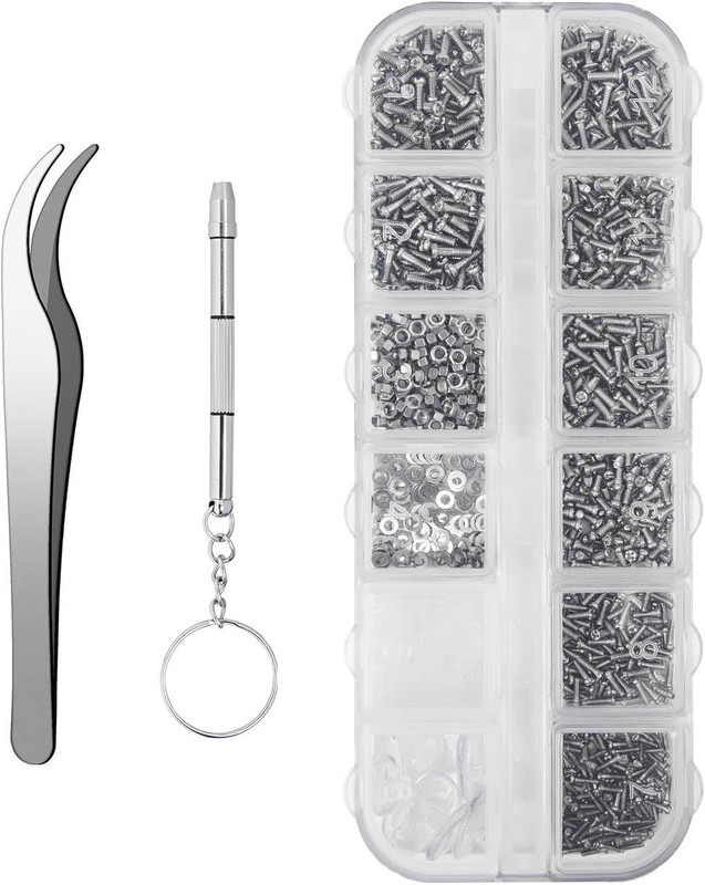 Magnetic Eyeglass Repair Kit, Eye Glasses Screws,Tweezer Screwdriver Nose Pads..