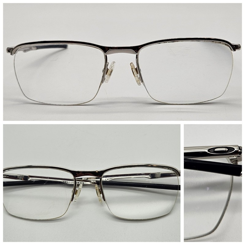 Oakley Conductor 0.5 OX3187-0353 Chrome Metal Half Eyeglasses Frames 53-18 137