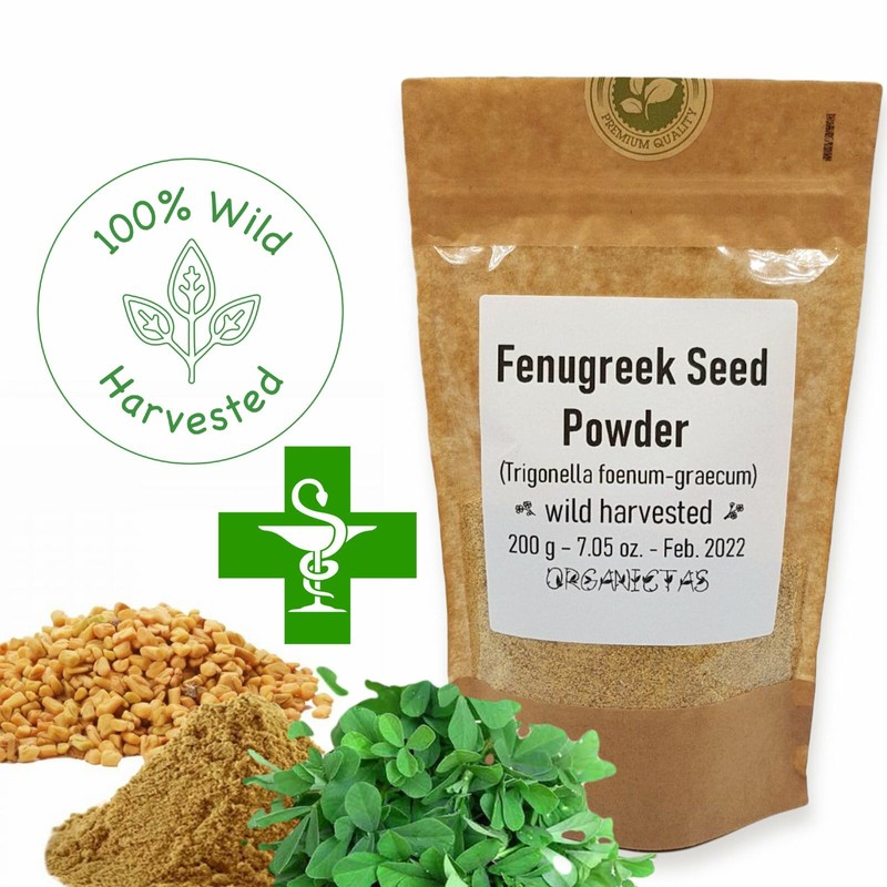 FENUGREEK SEED POWDER Organic Wild Harvest Trigonella Foenum-Graecum (Methi) BIO