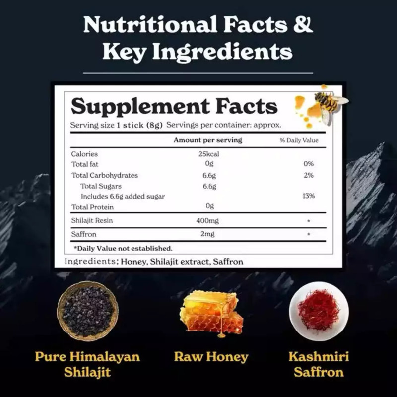 Better Alt Pure Himalayan Shilajit Sticks with 30sticks Honey, Naturally Sweeter gallery