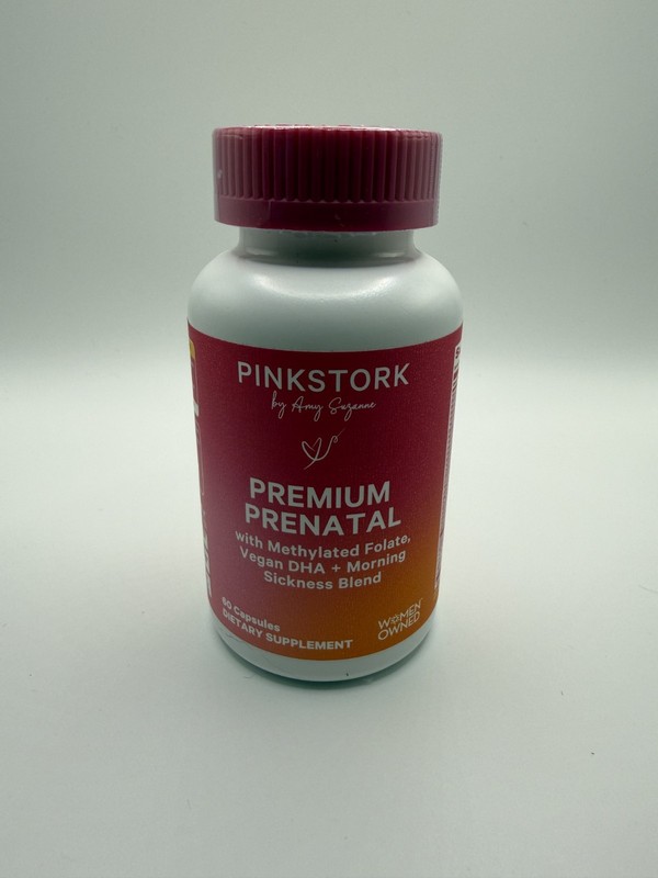 Pink Stork Premium Prenatal Vitamin for Women – B6, & Iron – 60 Capsules – New