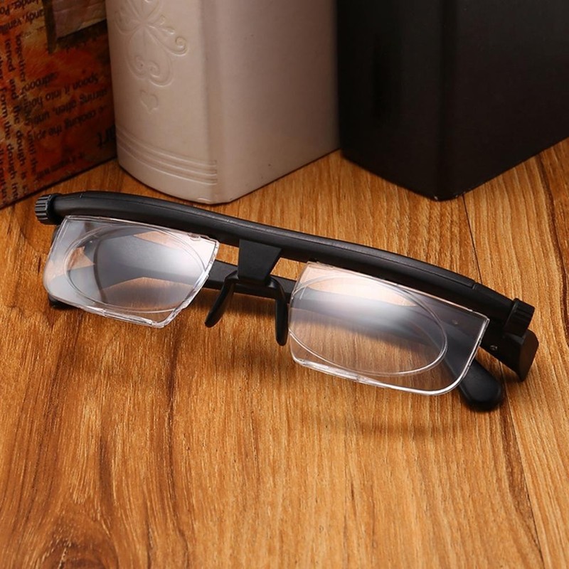 Focus Adjustable Glasses Dial Vision Myopia Presbyopia Reading Eyeglasses Lightw