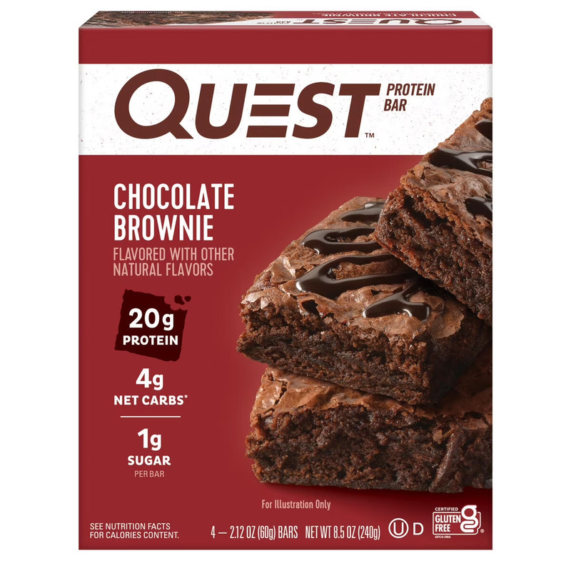 Quest Protein Bar, Chocolate Brownie, 20g Protein, 12 Ct gallery