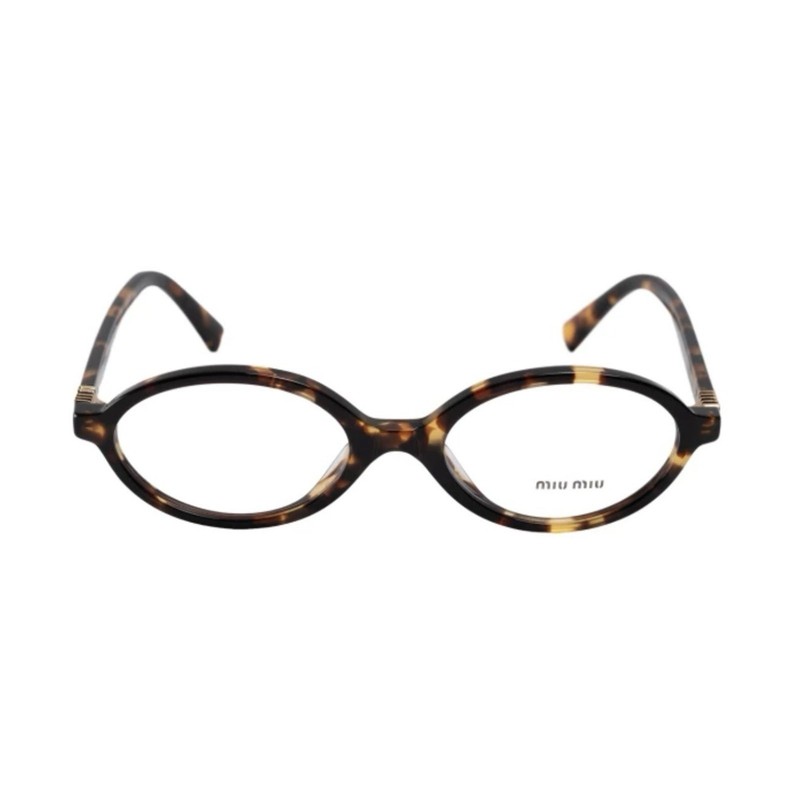 MIU MIU MU MU 01XV VAU101 Honey Havana Round Women Eyeglasses Rxable AUTHENTIC gallery