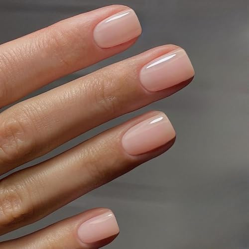 48 Pcs Square Press on Nails Short Length, Press on Nude Nails square nude gallery